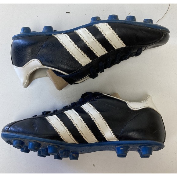 Vintag Adidas La Paz Made in France Soccer Cleats Original Blue Soles Sz 5 main image 8